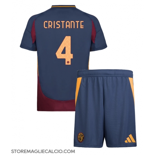 AS Roma Bryan Cristante #4 Maglia Gara Terza Repliche 2024-25 Bambino Maniche Corte AS Roma Bryan Cristante #4 Maglia Gara Terza Repliche 2024-25 Bambino Maniche Corte